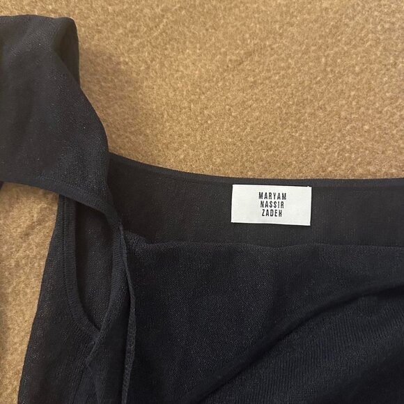 Maryam Nassir Zadeh Ivo top in black - Picture 2 of 5